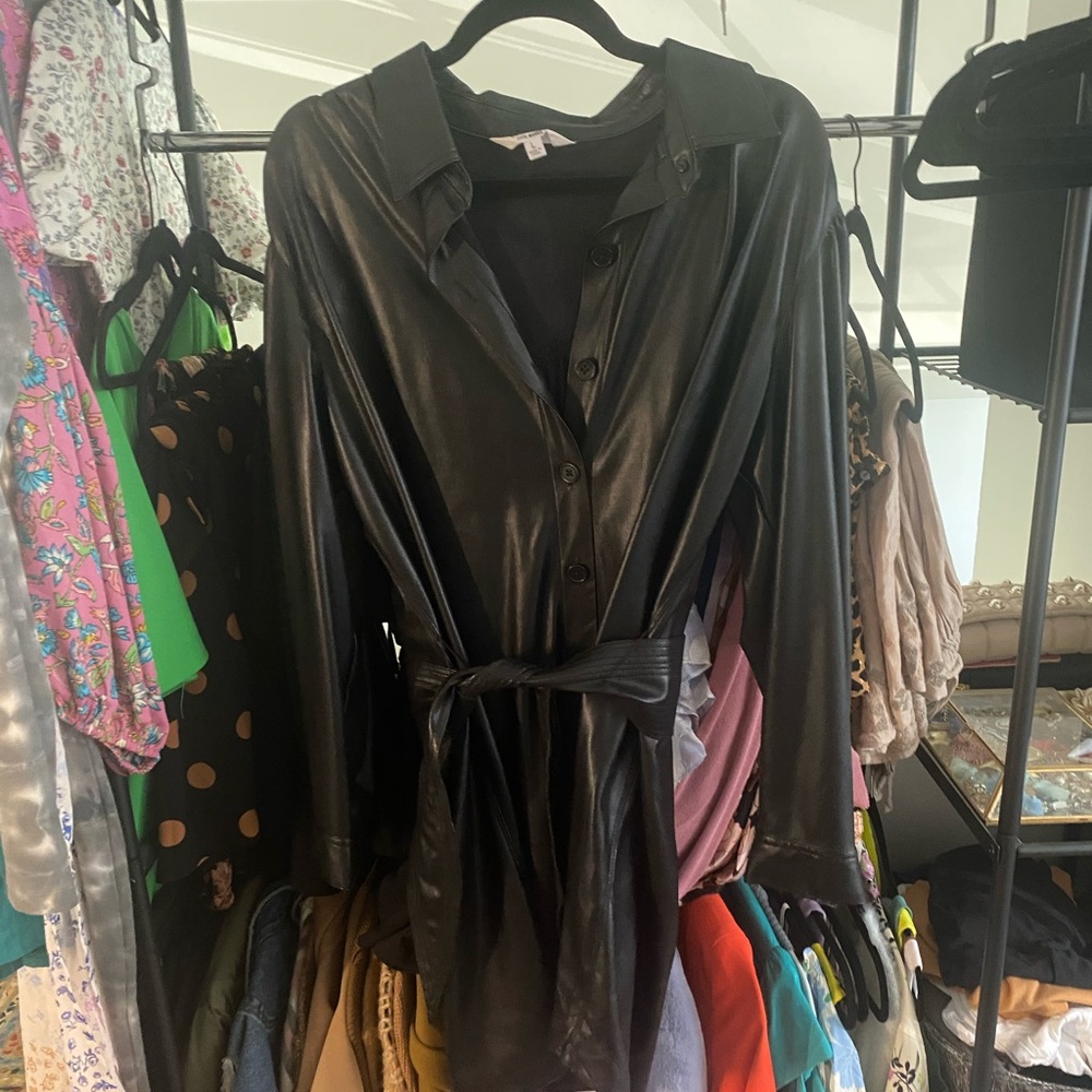 Black Leather BB Dakota Dress
